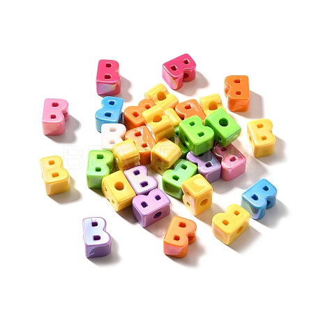 UV Plating Opaque Acrylic European Beads SACR-Z007-01B-1