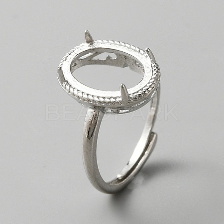 Adjustable Brass Solitaire Ring Settings FIND-WH0120-63C-1