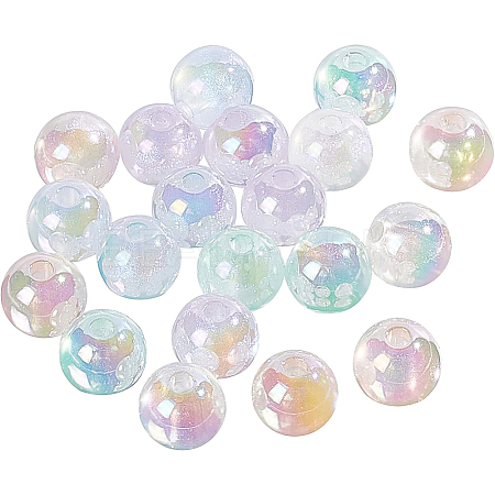 BENECREAT 20Pcs 5 Colors ABS Plastic Imitation Pearl Beads KY-BC0001-29-1