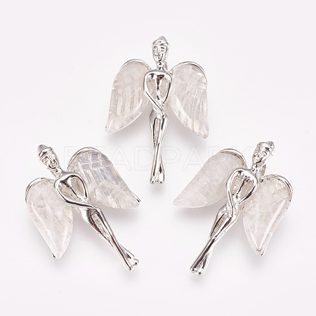 Natural Quartz Crystal Pendants X-KK-G346-02C-1