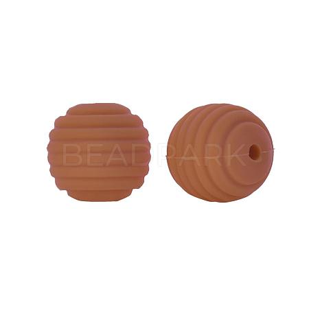 Thread Honeycomb Silicone Beads SI-JX0024A-36-1