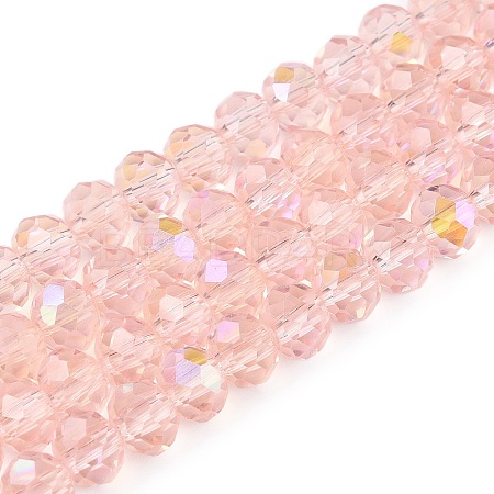 Electroplate Glass Beads Strands EGLA-A044-T6mm-L22-1