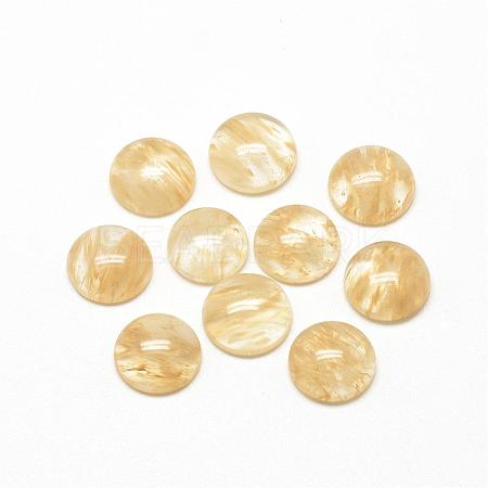 Watermelon Stone Glass Cabochons G-R416-8mm-39-1