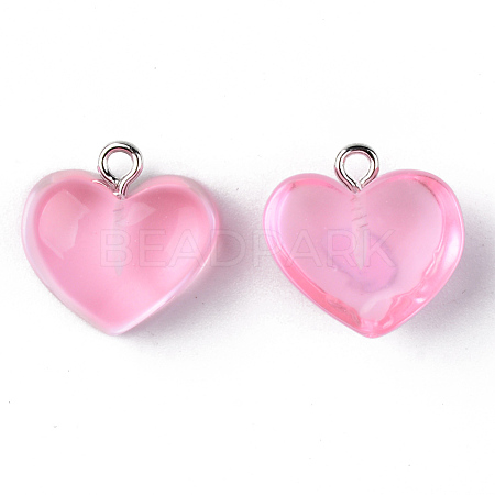 Transparent Resin Pendants RESI-R429-30C-1