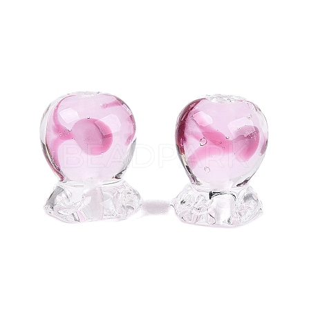 Inner Flower Handmade Lampwork Beads LAMP-Q039-13A-1