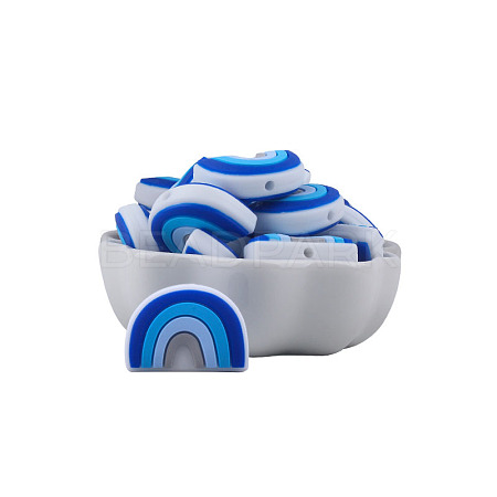 Rainbow Food Grade Eco-Friendly Silicone Beads FIND-SZC0013-307-1