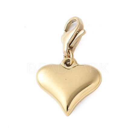 304 Stainless Steel Heart Pendant Decoration STAS-S165-14G-1