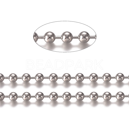 304 Stainless Steel Ball Chains CHS-E021-13M-P-1