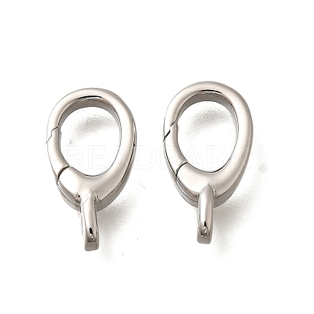 Brass Spring Gate Rings KK-Q043-12P-1