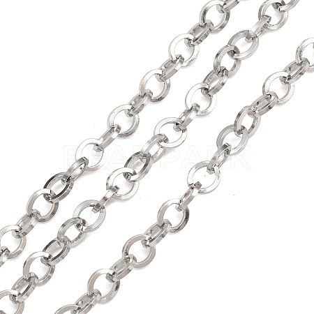 304 Stainless Steel Oval Link Chains CHS-G044-02P-1