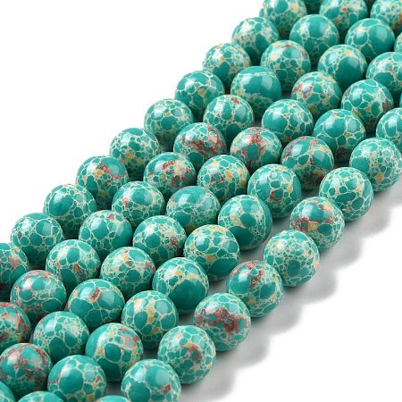 Synthetic Imperial Jasper Beads Strands G-E568-01C-02-1