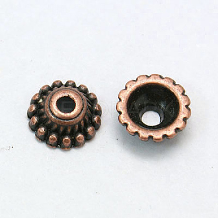 Tibetan Style Alloy Caps RLF1235Y-NF-1