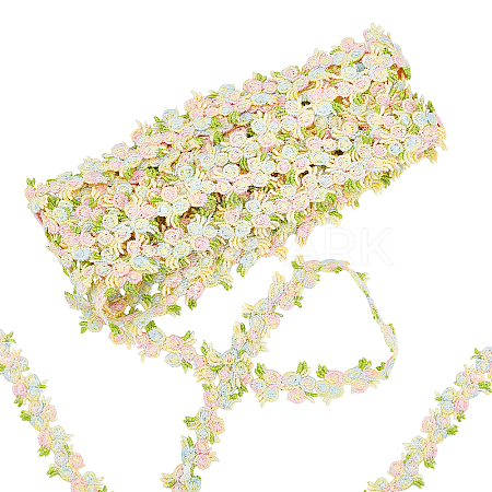 Flower Polyester Trim Ribbon OCOR-GF0001-17E-1