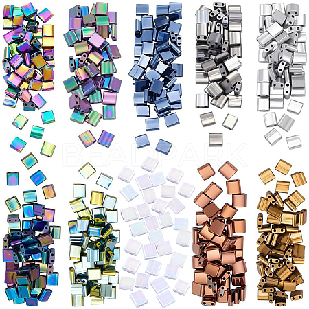500Pcs 10 Colors Electroplate Glass Seed Beads SEED-PH0002-61-1