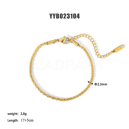 Simple 304 Stainless Steel Chain Bracelets PM6439-20-1
