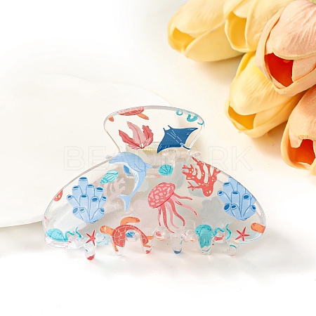 Transparent PVC Claw Hair Clips PW-WGF0C26-07-1
