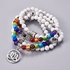 Natural  Labradorite Wrap Bracelets BJEW-I273-B08-1