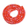 Electroplate Opaque Solid Color Glass Beads Strands EGLA-A044-P3mm-L03-2