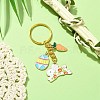 Easter Egg & Rabbit & Carrot Alloy Enamel Pendant Keychain KEYC-JKC00580-03-3