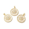 Natural White Shell Sun Pendants BSHE-Z003-08G-2