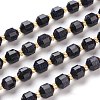 Synthetic Blue Goldstone Beads Strands G-K303-A28-8mm-1