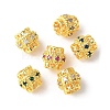 Brass Micro Pave Cubic Zirconia European Beads KK-U067-07G-1