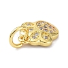 Brass Micro Pave Cubic Zirconia Charms X-ZIRC-C022-22G-3