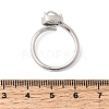 Brass Micro Pave Cubic Zirconia Cuff Open Rings for Women RJEW-L343-01P-02-5