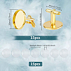 DIY Blank Dome Brass Cufflink Making Kits BUTT-DC0001-14-2
