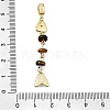 Brass Pave Cubic Zirconia Clear Cubic Zirconia & Gemstone & Enamel European Dangle Charms GG-CBA3401-01G-A-4