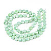 Electroplate Opaque Solid Color Glass Beads Strands EGLA-N002-27-A06-2