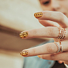 Stainless Steel DIY Nail Art Templates MRMJ-WH0092-058-5