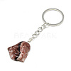 Synthetic & Natural Gemstone Keychain KEYC-S253-08-3
