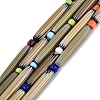 Handmade Millefiori Glass Lampwork Strip Beads Strands LA-N047-01E-1