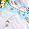 1-Hole Alloy Rhinestones Button Cover Clasp BUTT-HY0001-18-4