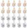   Alloy Clear Cubic Zirconia Charms ZIRC-PH0001-07-1