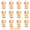 Cat Shape Flocky Opaque Resin Pendants RESI-YWC0002-04A-1