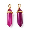 Natural Agate Double Terminated Pointed Pendants G-G902-B08-4