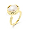 Brass Flat Round Open Cuff Rings RJEW-H220-34G-1