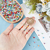 4 Strands Handmade Millefiori Glass Round Bead Strands LAMP-GO0001-13-3