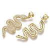 Brass Micro Pave Cubic Zirconia Pendants X-ZIRC-S067-038-NF-1