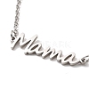 Non-Tarnish Mother's Day 304 Stainless Steel Ma Ma Link Chains Bracelets for Women BJEW-Q335-01A-P-2