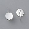 304 Stainless Steel Leverback Earring Settings STAS-F191-03S-12mm-2