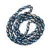 Electroplate Glass Beads Strands EGLA-J013-4X6mm-F34-2
