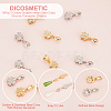 DICOSMETIC 20Pcs 2 Colors Brass Micro Pave Clear Cubic Zirconia Ice Pick Pinch Bails KK-DC0001-92-4