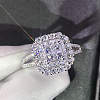 Brass Micro Pave Cubic Zirconia Finger Rings for Women FS-WG4C4EA-10-2