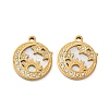 304 Stainless Steel & Natural Shell & Rhinestone Pendants SA-CBA49D2-06G-01-1