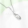 304 Stainless Steel Pendant Cable Chain Necklaces for Men Women NJEW-K308-03A-P-1