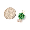 Glass Seed Beaded Cactus Pendants PALLOY-MZ00860-02-2