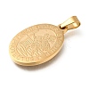 304 Stainless Steel Pendants STAS-K394-04G-09-2